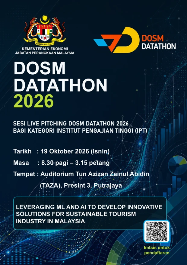 Cover of the DOSM Datathon 2026 Live Pitching Program Book